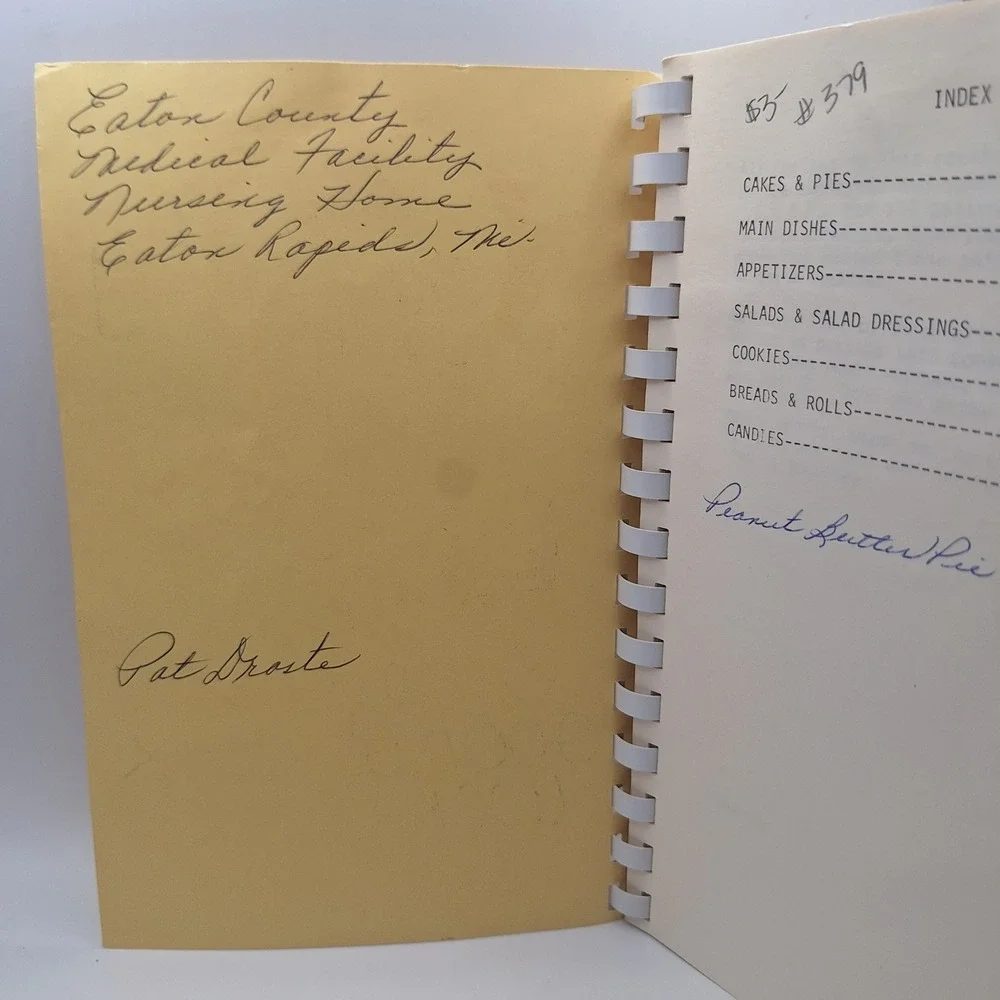 Vintage ECMCF Goodie Cook Book Lois Kettner Eaton‎ County Medical Facility